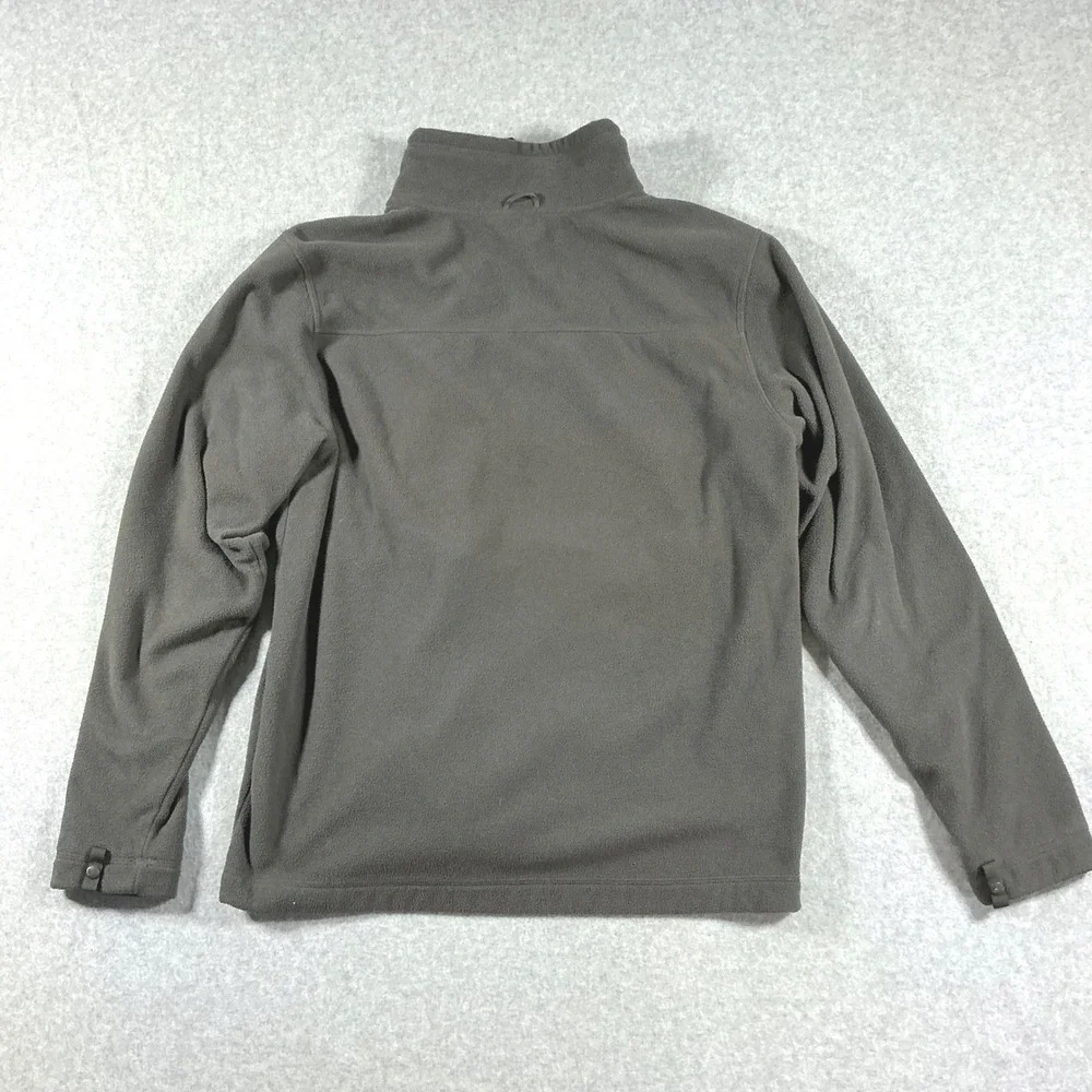 The North Face Mens Grey Full Zip Fleece Jacket Mock Neck Size Medium